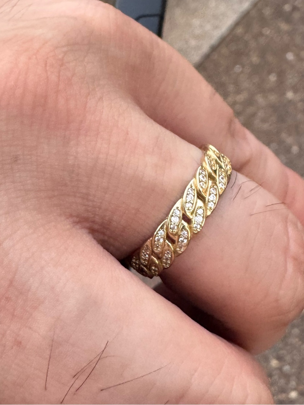 10K Gold Braided CZ Women's Fashion Ring - Picture 6 of 11